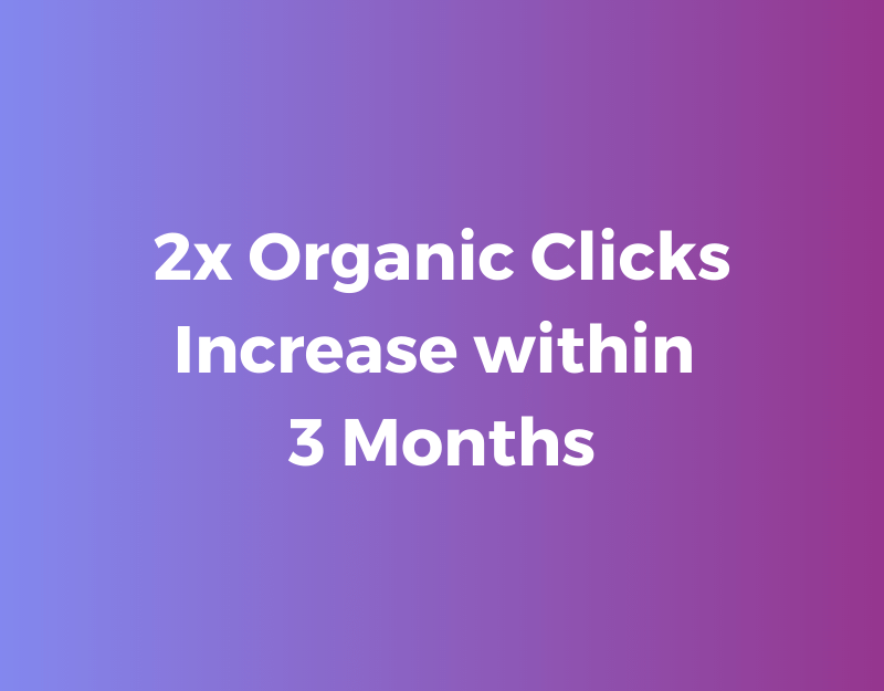 Doubled Organic Clicks& Sessions of an Online Store in 3 Months